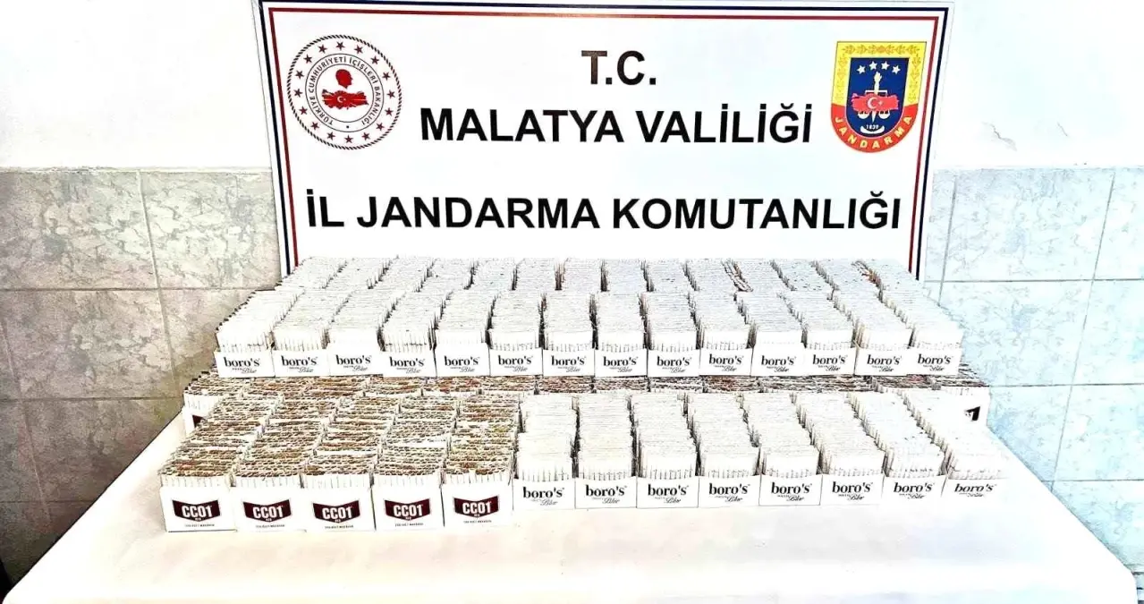 Malatya’da Yol Kontrolünde 20 Bin 760 Kaçak Makaron Ele Geçirildi